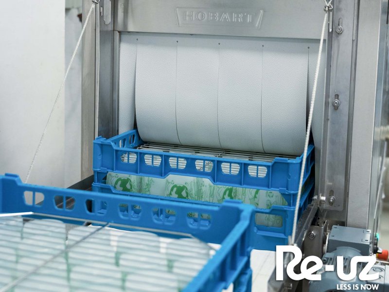 En Re-uz, la higienización de vasos y platos reutilizables se realiza en las propias instalaciones.